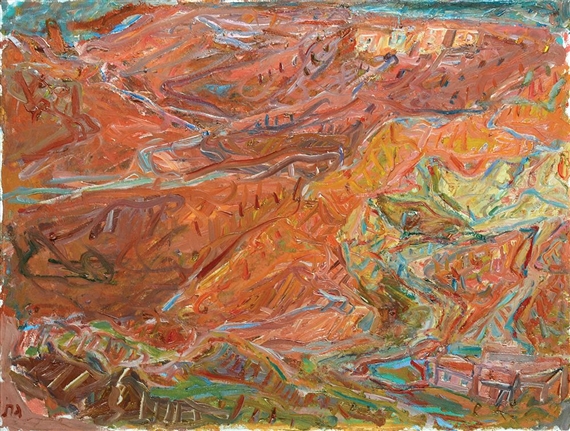 Landscape by Eliahu Gat, 1975
