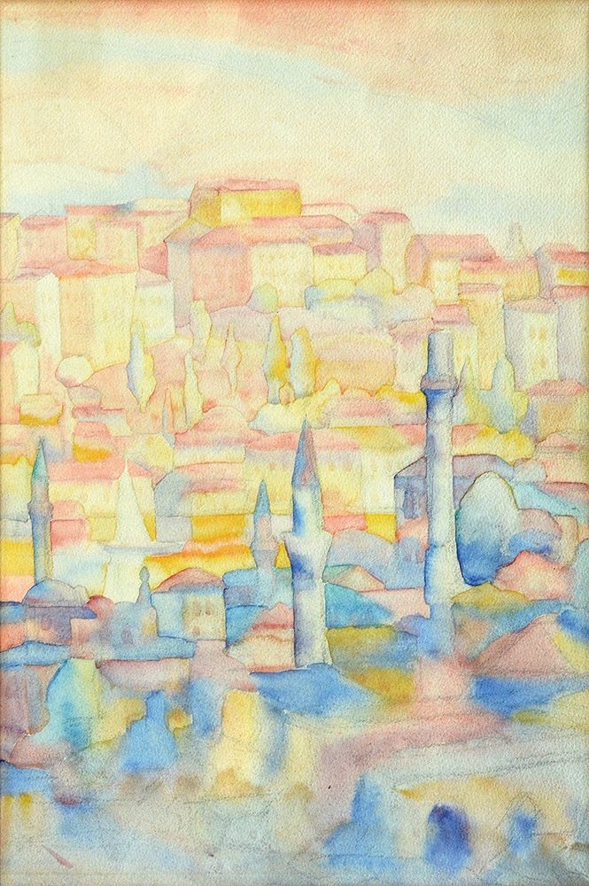 Artwork by Vladimir Dimitrov Maistora, Istanbul Landscape, Made of Watercolor on paper