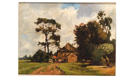 A hay-stack in a summer landscape by Wilhelmus Hendrikus Petrus Johannes de Zwart