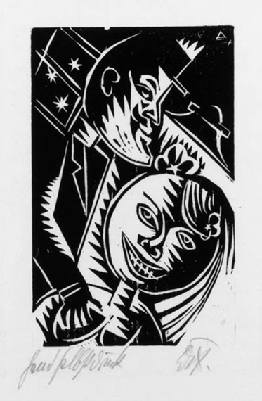 Mann und Weib (Nächtliche Szene) by Otto Dix, 1919