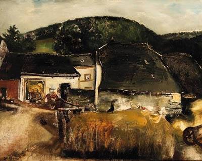 A farmyard by Floris Jespers, 1933