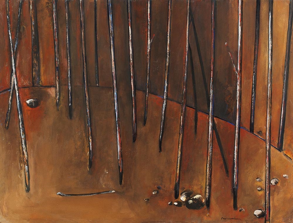 Artwork by Fred Williams, Mittagong, Made of gouache on paper