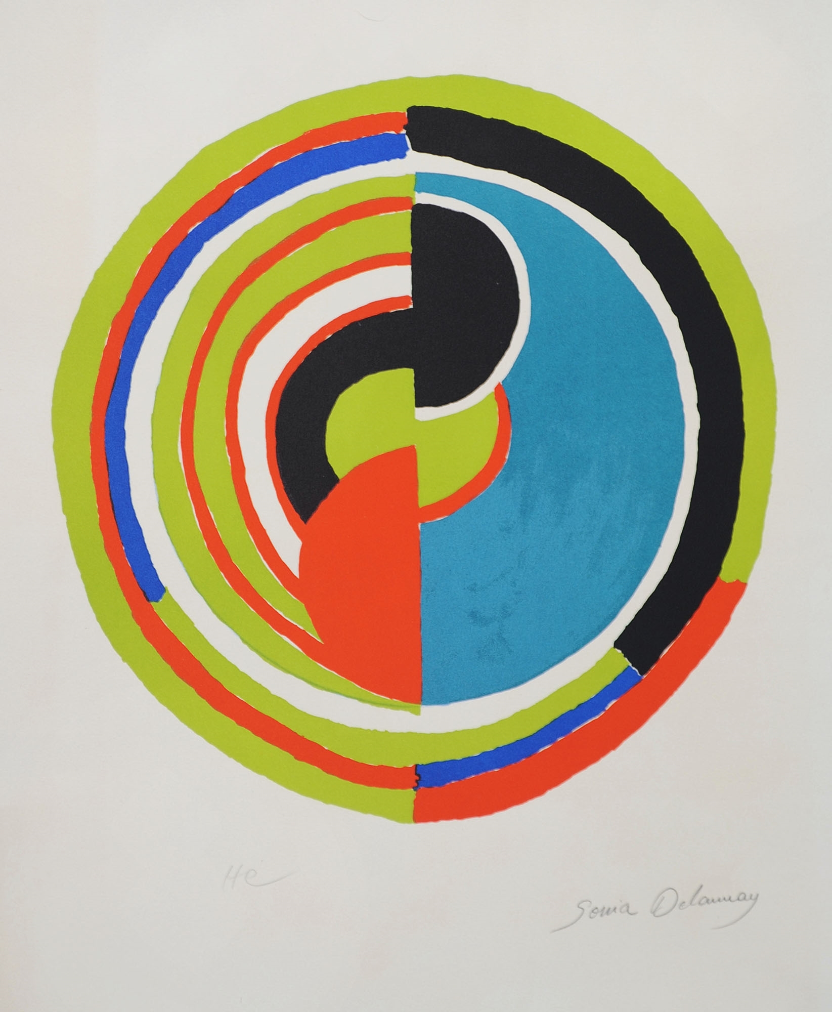 Artwork by Sonia Delaunay, Signal, Made of Color lithograph on Arches paper