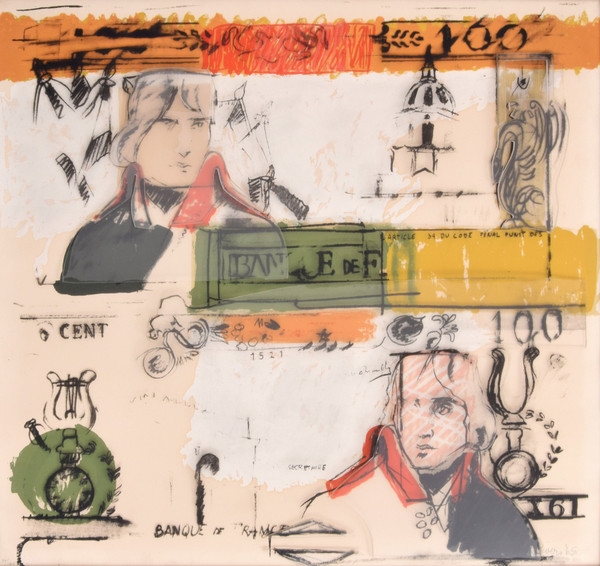 Larry Rivers DOUBLE FRENCH MONEY or CURRENCY (1965) MutualArt