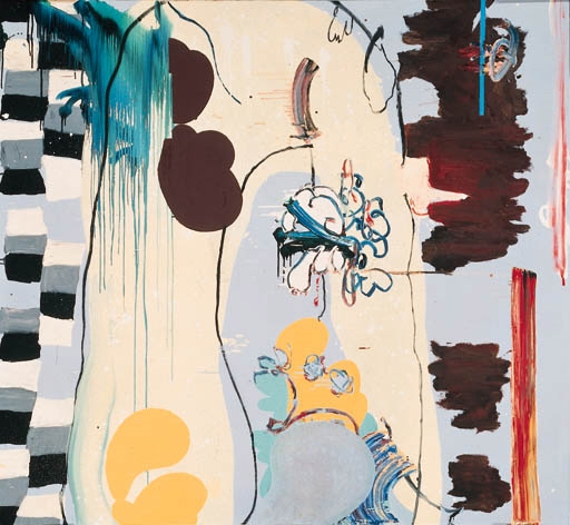 Untitled (Blue & Yellow) by Fiona Rae, 1991