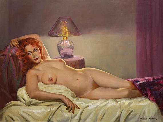 Reclining Pin-Up Nude by Irving Sinclair