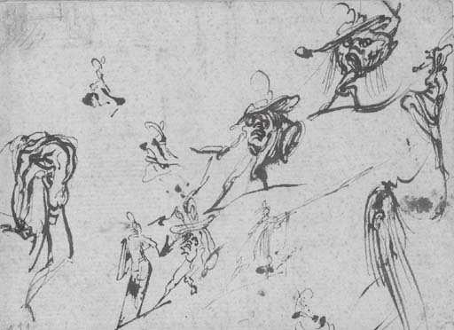 Jacques Callot | Esquisses de Gobbi et autres monstres (recto); Etude ...