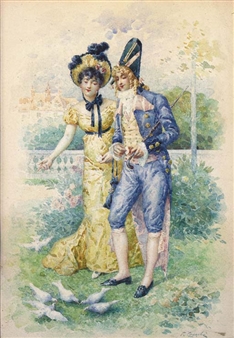 A Lovers Stroll - Félix Courché