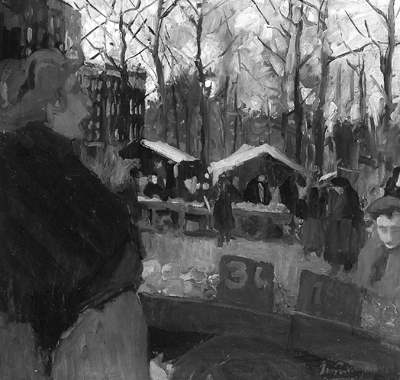 De Nieuwmarkt by Ernst van Leyden, 1916