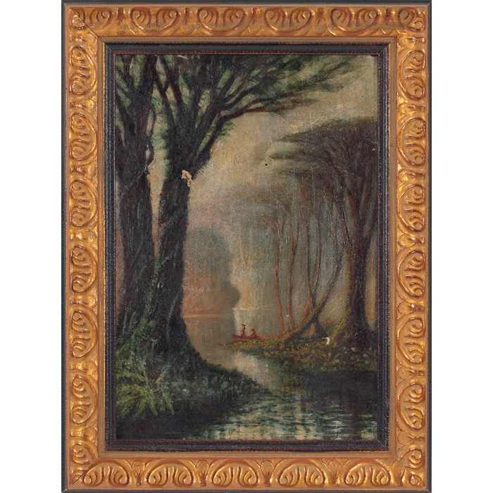 Early Morning View of Cypress Trees Along the Bayou by John Antrobus, circa 1880