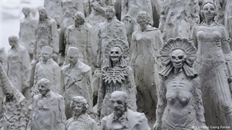 Lady Gaga, Merkel and heretics meet in monumental artwork