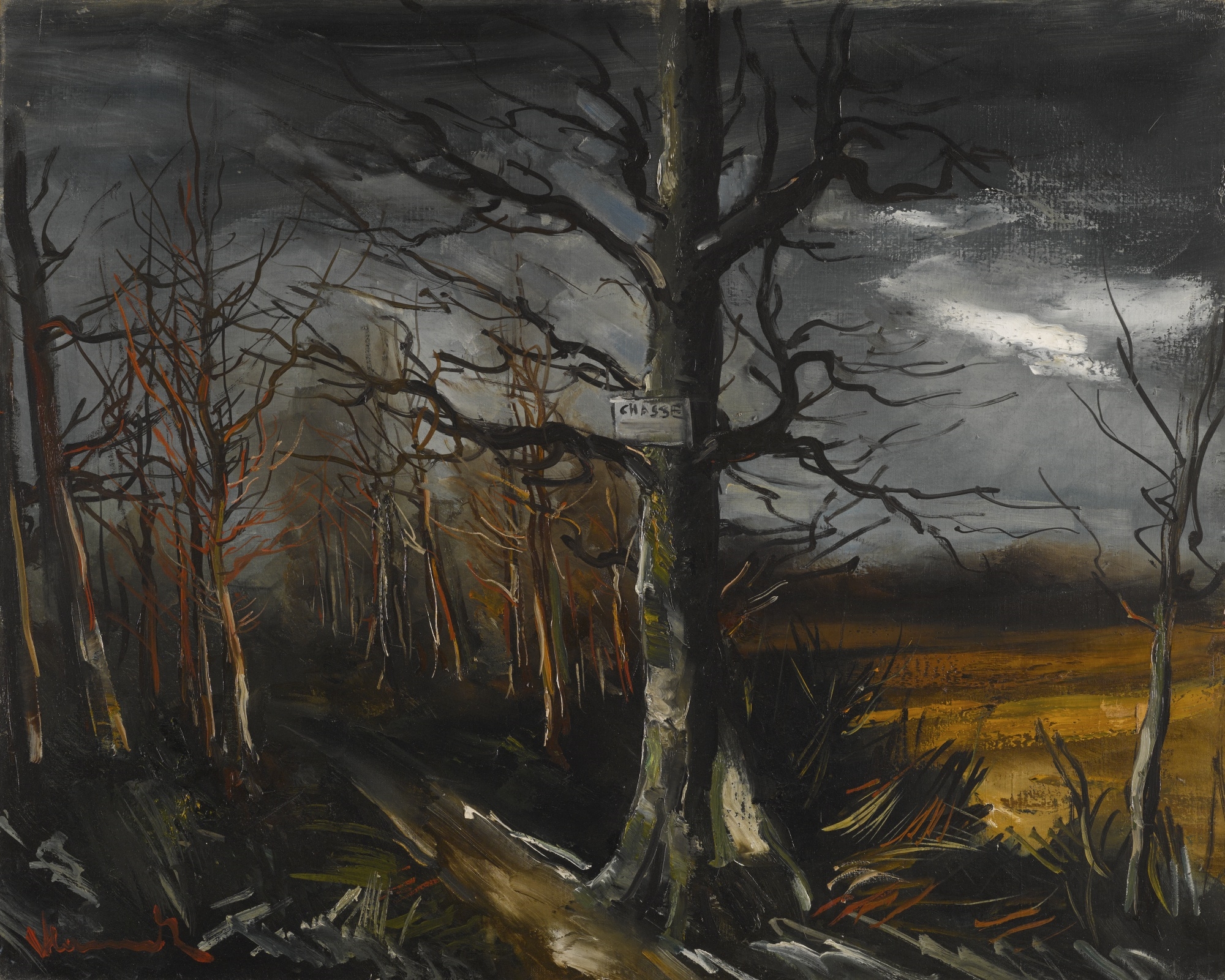 Artwork by Maurice de Vlaminck, L'ALLÉE L'HIVER, Made of oil on canvas