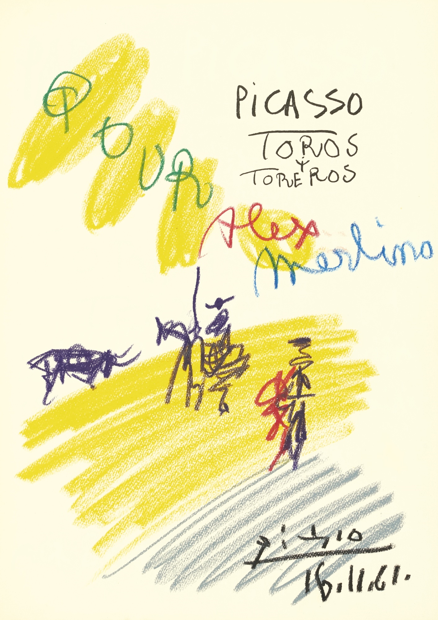 Pablo Picasso | SCÈNE DE TAUROMACHIE (1961) | MutualArt