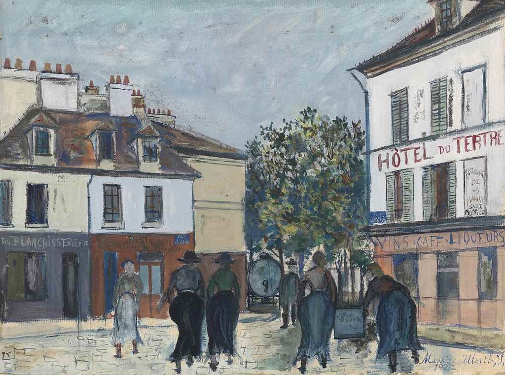 Maurice Utrillo | Place du Tertre à Montmartre (1922) | MutualArt
