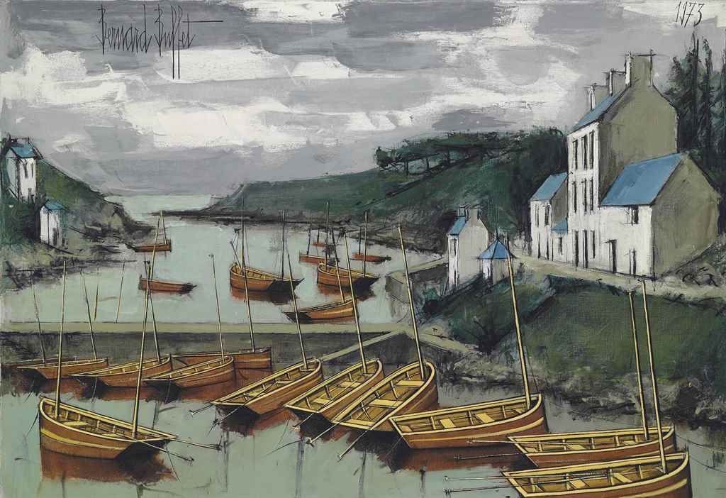 Bernard Buffet | Environ de Vernon, le vieux moulin, Basson (1975 