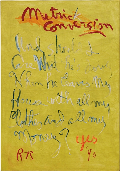 Metric Conversion by Rene Ricard, 1990