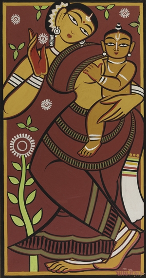 UNTITLED (MOTHER AND CHILD) by Jamini Roy