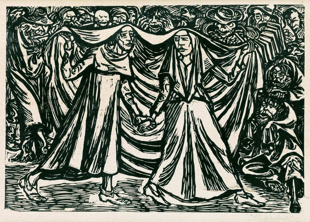 Artwork by Ernst Barlach, Totentanz II, Made of Woodcut
