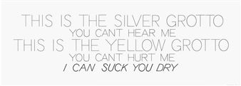 Silver Grotto/Yellow Grotto, from Sundry Obras Nuevas - Bruce Nauman