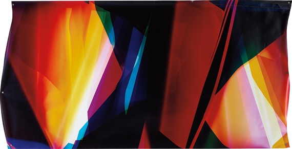 Six Color Curl (CMMYYC: Irvine, California, July 17th, Fuji Crystal Archive Type C) by Walead Beshty, 2008