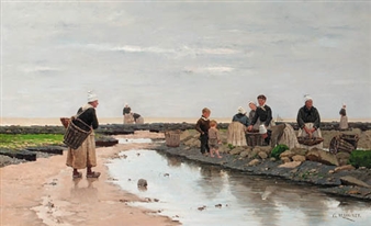 Pecheurs de moules, Bretagne - George Maigret