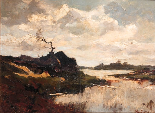 A gust of wind by Wilhelmus Hendrikus Petrus Johannes de Zwart, circa 1910