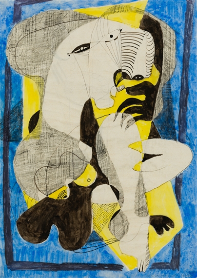 Ohne Titel (Picasso Studie) by Oswald Oberhuber, 1951