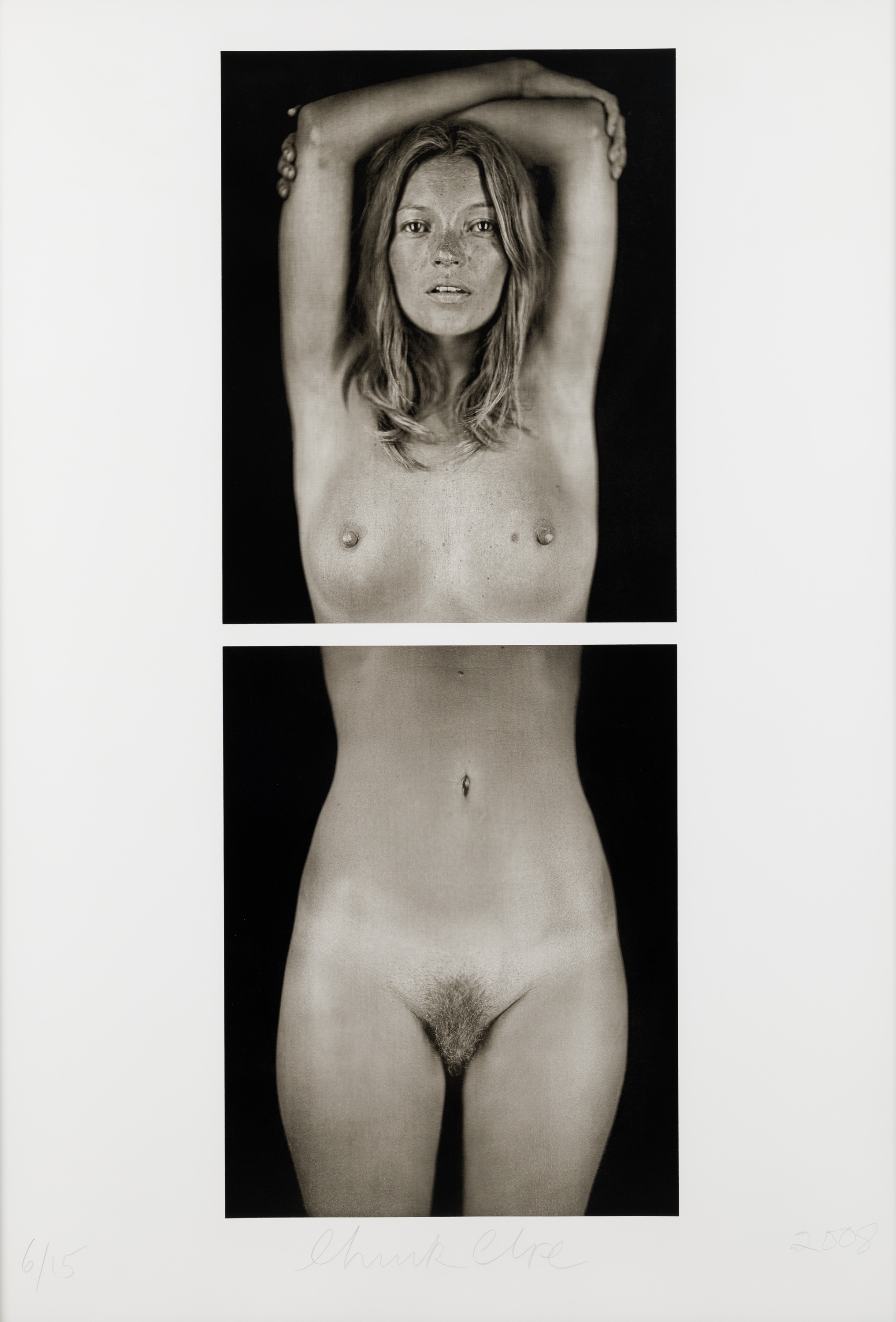 Kate Moss (Diptychon) by Chuck Close, 2008