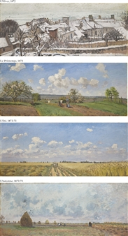 LES QUATRE SAISONS (L'HIVER, LE PRINTEMPS, L'ETÉ, L'AUTOMNE) - Camille Pissarro