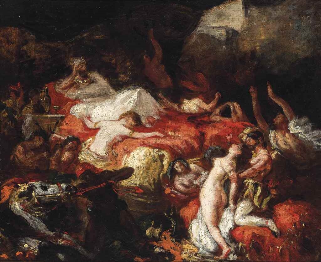 Louis Henri Hippolyte Poterlet The Death of Sardanapalus (after