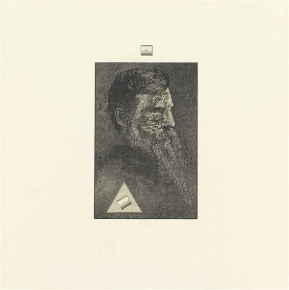 Bruce Conner Disguised as Dennis Hopper Disguised as Bruce Conner at The Dennis Hopper One Man Show by Bruce Conner, 1993