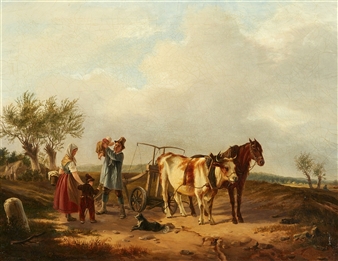 Landscape with a Peasant Family - Paul Bürde