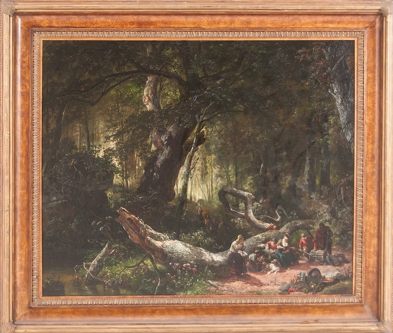 TREASURE IN THE WOOD by August von Wille, circa 1858