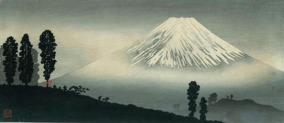 MT FUJI IN THE MIST by Takahashi Shtei