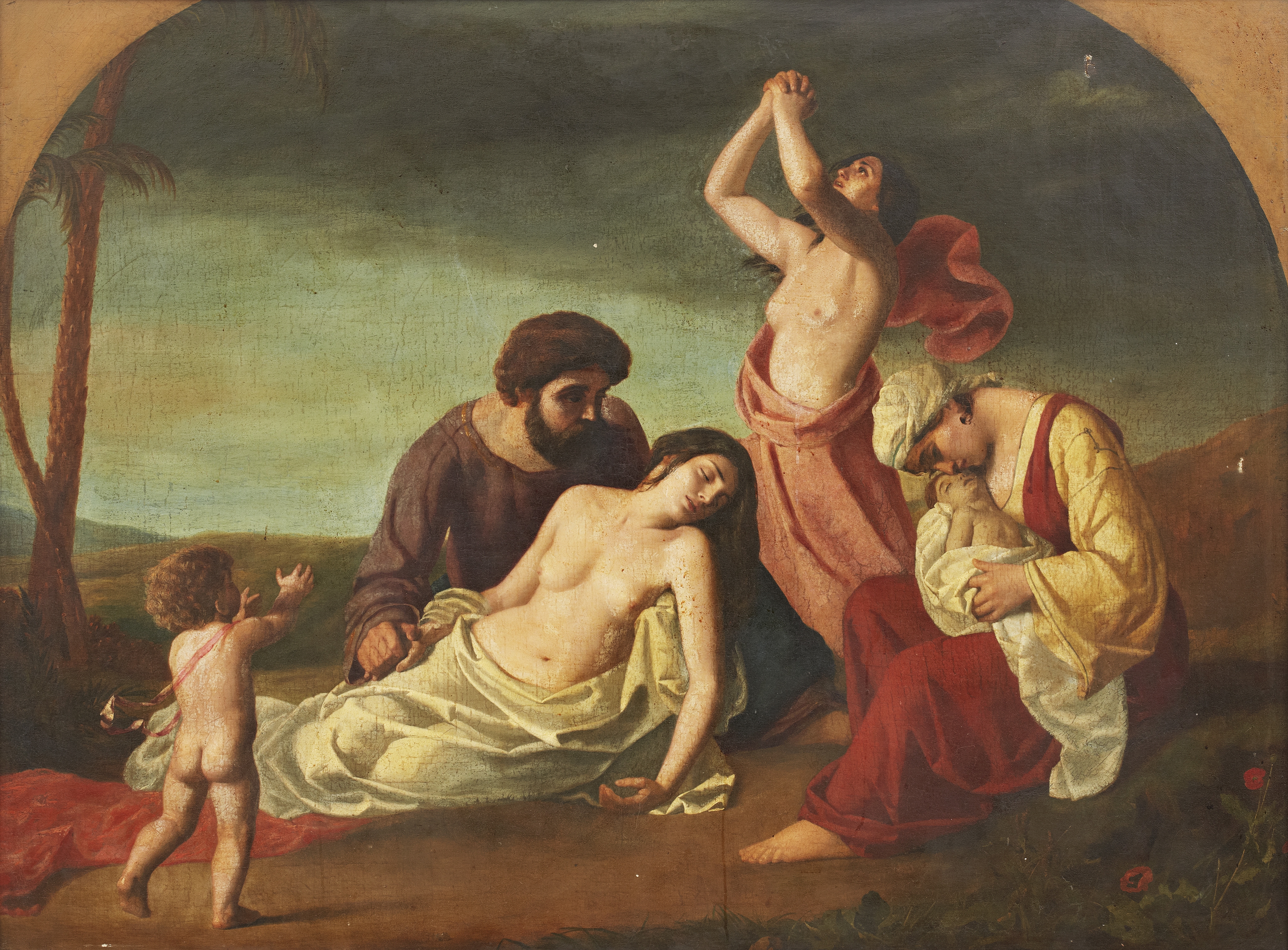 Artwork by Jean-Auguste-Dominique Ingres, Herdarna Finner Zenobia, Made of Oil on canvas