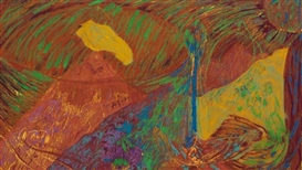 Flower? Animal? Person? The color-drenched questions in Mimi Lauter's drawings