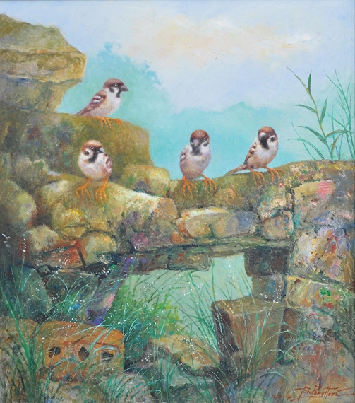 Sparrows by Tan Peng Hooi, 2014