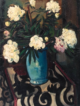 A still life with flowers in a vase Picture