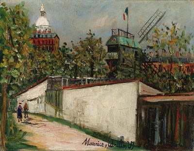 Le Moulin de la Galette  Montmartre by Maurice Utrillo, circa 1937