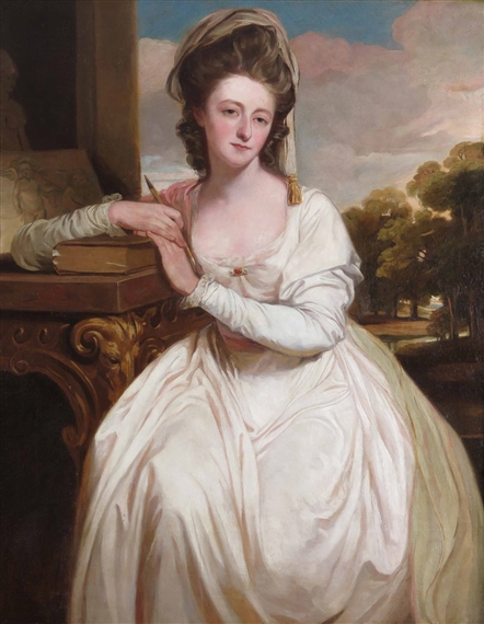 Romney Portrait of Barry Maxwell, 1st Earl Farnham, seated