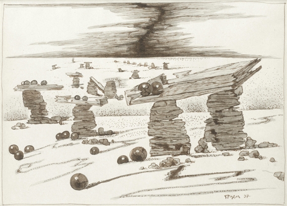Untitled, Landscape by Toyen, 1937