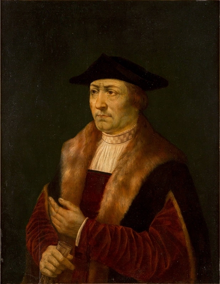 Barthel Bruyn the Elder | PORTRAIT OF A MAN WITH FUR COLLAR | MutualArt