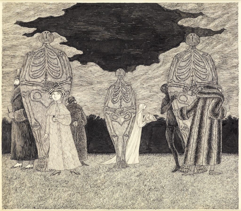 Edward Gorey | Skeletons and Hiding Figures | MutualArt