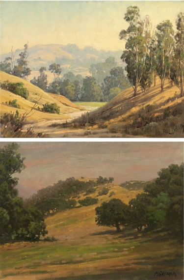 Two Works: Valley Trees and Evening on the Hillside