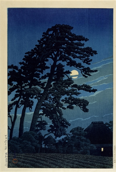 Umagome no Tsuki  (Moon at Umagome) by Hasui Kawase, 1930