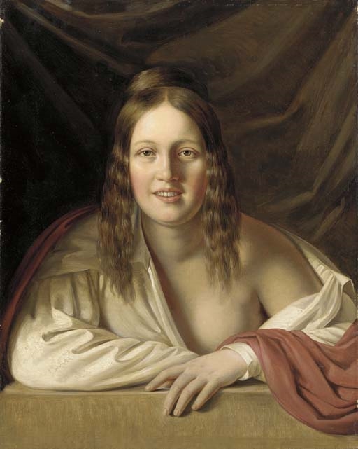 Artwork by Anton Einsle, Portrait of a lady, Made of oil on canvas, unframed