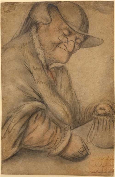 Ältere Frau beim Geld zählen by Nicolas Lagneau