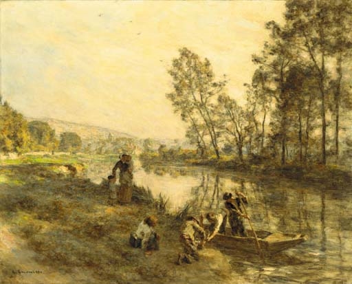 Pêcheurs sur la Marine by Léon-Augustin L'Hermitte, 1920