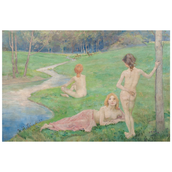 Bañistas by Ludwig von Hofmann