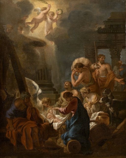 L'Adoration des bergers by French School, 17th Century